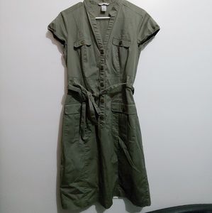 H&M army green dress